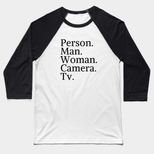 person man woman camera tv Baseball T-Shirt